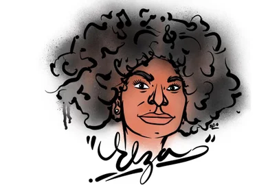 Ilustração Elza Soares para coluna de Tríssia Ordovás Sartori<!-- NICAID(14996192) -->
