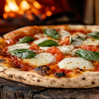 Delicious neapolitan pizza baking in a wood fired ovenPORTO ALEGRE, RS, BRASIL, 09-09-2025: Pizza. Foto: Marta P. (Milacroft)/stock.adobe.comFonte: 1446259823<!-- NICAID(16120620) -->