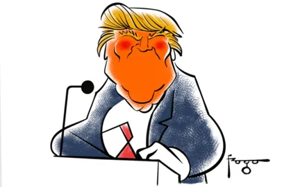 FRASES DA SEMANA - Caricatura do presidente eleito dos Estados Unidos, Donald Trump - AL<!-- NICAID(15910034) -->