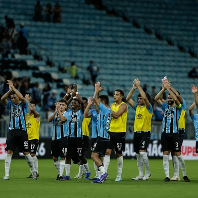 PORTO ALEGRE, RS, BRASIL, 07-02-2026: Jogo entre Grêmio x Novo Hamburgo, na Arena do Grêmio, neste sábado valendo classificação para a semifinal do Campeonato Gaúcho 2026. A partida única é válida pelas quartas de final do campeonato estadual. (Foto: André Ávila/Agência RBS)Indexador: Andre Avila<!-- NICAID(16220947) -->