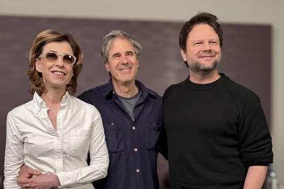 Fernanda Torres, Walter Salles e Selton Mello em coletiva de Ainda Estou Aqui<!-- NICAID(15988331) -->