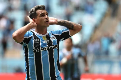 Porto Alegre, RS, Brasil, 01/02/2025 - Grêmio vs São Luiz pela 3ª rodada do Campeonato Gaúcho 2025, na Arena - Cristaldo. Foto: Jefferson Botega/Agência RBSIndexador: jeff botega<!-- NICAID(15967005) -->