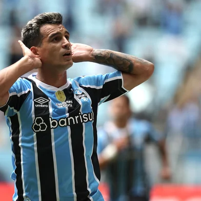 Porto Alegre, RS, Brasil, 01/02/2025 - Grêmio vs São Luiz pela 3ª rodada do Campeonato Gaúcho 2025, na Arena - Cristaldo. Foto: Jefferson Botega/Agência RBSIndexador: jeff botega<!-- NICAID(15967005) -->