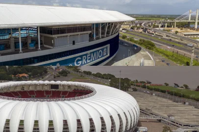 Montagem dos estádios Beira-Rio e Arena<!-- NICAID(15800648) -->