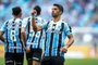 RS - FUTEBOL/GAUCHAO 2023 /GREMIO X AIMORE - ESPORTES - Lance da partida entre Gremio e AimorÃ© disputada na tarde deste sabado, na Arena do Gremio, valida pelo Campeonato Gaucho 2023. FOTO: LUCAS UEBEL/GREMIO FBPA Luis Suárez<!-- NICAID(15340422) -->