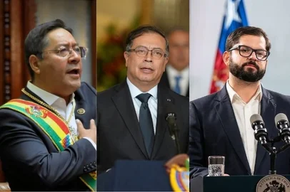 Luis Arce, Gustavo Petro e Gabriel Boric