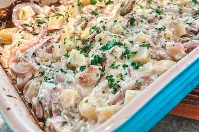 destemperados, receitas da lela, frango cremoso com batatas e ervas no forno<!-- NICAID(16112506) -->