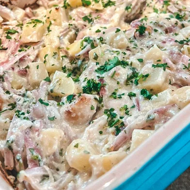 destemperados, receitas da lela, frango cremoso com batatas e ervas no forno<!-- NICAID(16112506) -->