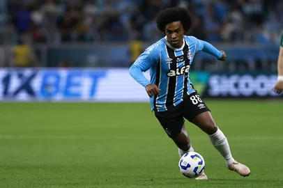 PORTO ALEGRE, RS, BRASIL, 25-11-2025: Grêmio vs Palmeiras, pelo Campeonato Brasileiro Série A 2025, na Arena. Foto: Jeff Botega/Agência RBSIndexador: jeff botega<!-- NICAID(16174535) -->