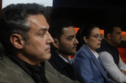 ESTEIO, RS, BRASIL, 28-08-2026: Painel temático de agronegócio com candidatos ao Governo do RS, Gabriel Souza (MDB), Juliana Brizola (PDT), Marcelo Maranata (PSDB) e Luciano Zucco (PL), na Casa RBS na Expointer. Foto: Mateus Bruxel/Grupo RBSIndexador: MATEUS BRUXEL<!-- NICAID(16354703) -->