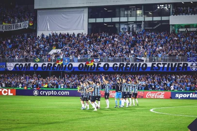 Grêmio vs Estudiantes pela Libertadores 2024 no Couto Pereira - Foto: Lucas Uebel/Grêmio FBPA/Divulgação<!-- NICAID(15783946) -->