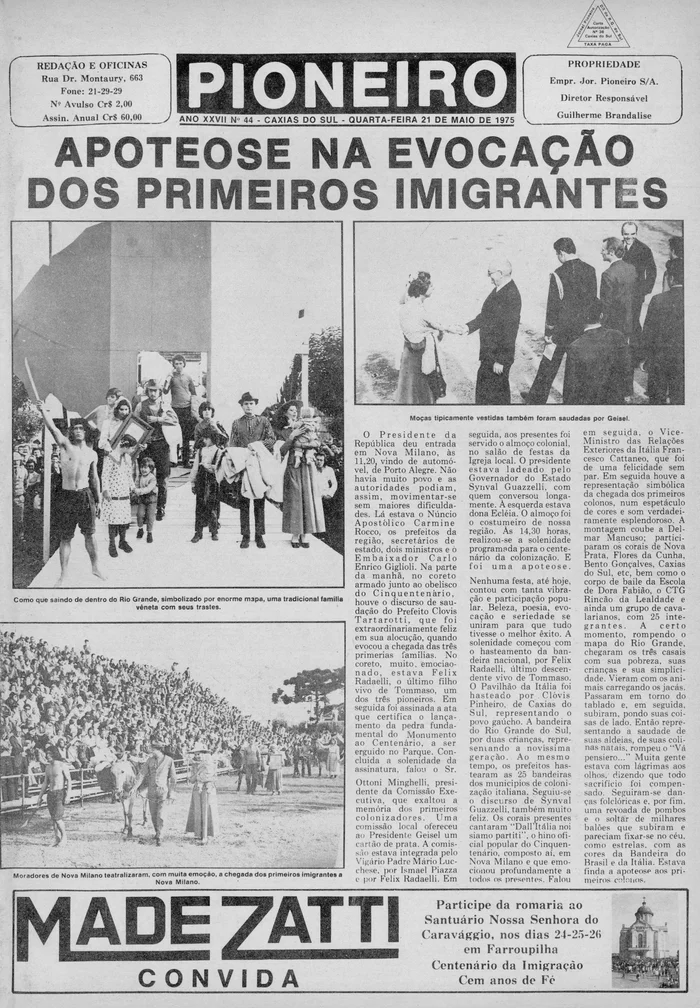 Jornal Pioneiro / Reprodução