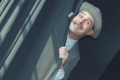 Ator Pedro Parenti na peça "NANETTO PIPETTA: COMO NASCE UM ATI-HEROI"foto de arquivo 28/08/1995CONTATO: 12429<!-- NICAID(1040574) -->