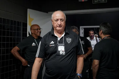 Técnico Luiz Felipe Scolari, o Felipão, antes do clássico entre Atlético-MG e Cruzeiro na Arena MRV, em Belo Horizonte.<!-- NICAID(15712559) -->