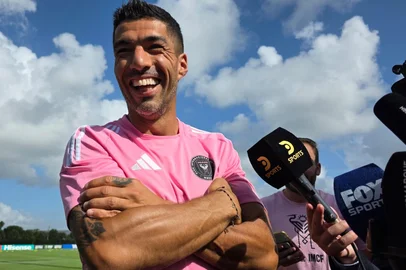 Suárez após treino do Inter Miami<!-- NICAID(16059001) -->