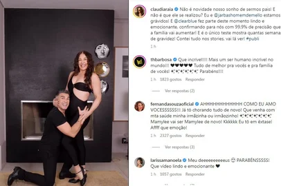 Gravidez de Claudia Raia aos 55 anos Foto: Claudia Raia/Instagram/Reprodução
