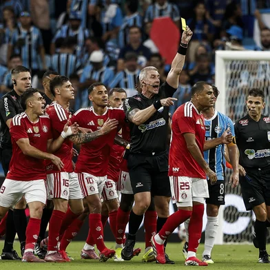 PORTO ALEGRE, RS, BRASIL, 01-03-2026: GreNal 450. Grêmio e Internacional se enfrentam na Arena pela jogo do ida da final do Gauchão de Futebol 2026. Fotos: Duda Fortes/Agencia RBS<!-- NICAID(16235977) -->