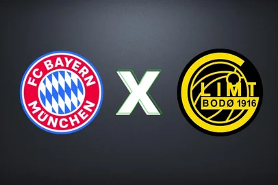 Arte GZH bayern, bodo glimt, champions, escudos