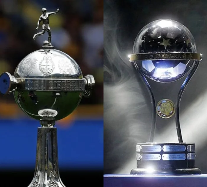 Montagem sobre fotos de Alejandro Pagni / AFP e Divulgação Conmebol Montagem sobre fotos de Alejandro Pagni / AFP e Divulgação Conmebol