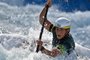 Brazil's Ana Satila competes in the women's Kayak semi-final during the Tokyo 2020 Olympic Games at Kasai Canoe Slalom Centre in Tokyo on July 27, 2021. (Photo by Charly TRIBALLEAU / AFP)<!-- NICAID(14845481) -->