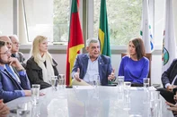 Prefeito Sebastião Melo protocola na Câmara de Vereadores projeto que autoriza concessão do Dmae à iniciativa privada.<!-- NICAID(16042972) -->