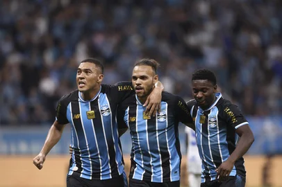 PORTO ALEGRE, RS, BRASIL, 21-04-2026: Grêmio x Confiança-SE, partida de ida da quinta fase da Copa do Brasil. O jogo será na Arena, em Porto Alegre. Foto: Bruno Todeschini/Agência RBSIndexador: Bruno Todeschini<!-- NICAID(16270529) -->