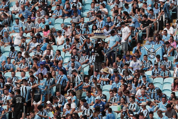 Torcida do Grêmio marcou presença na decisão contra o Ypiranga