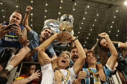 PORTO ALEGRE, RS, BRASIL, 06/04/2024 - Grêmio x Juventude, segundo jogo da final do Campeonato Gaúcho, realizado na Arena do Grêmio. Foto: Mateus Bruxel / Agência RBS<!-- NICAID(15727852) -->