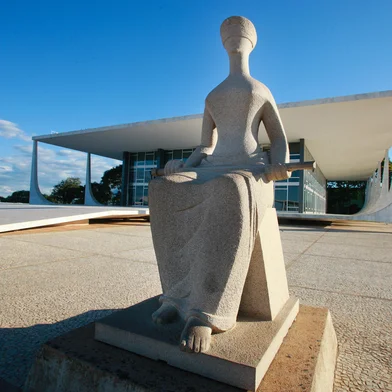 Fachada da sede do Supremo Tribunal Federal (STF), na Praça dos Três Poderes, em Brasília.<!-- NICAID(15798863) -->