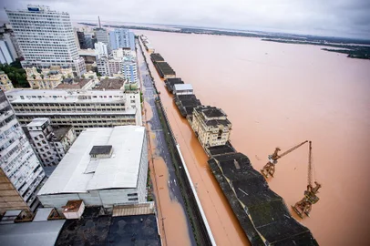 PORTO ALEGRE, RS, BRASIL - 03/05/2024 - Situação da cheia do Guaíba que atinge a Capital nesta sexta-feira (3)<!-- NICAID(15752781) -->
