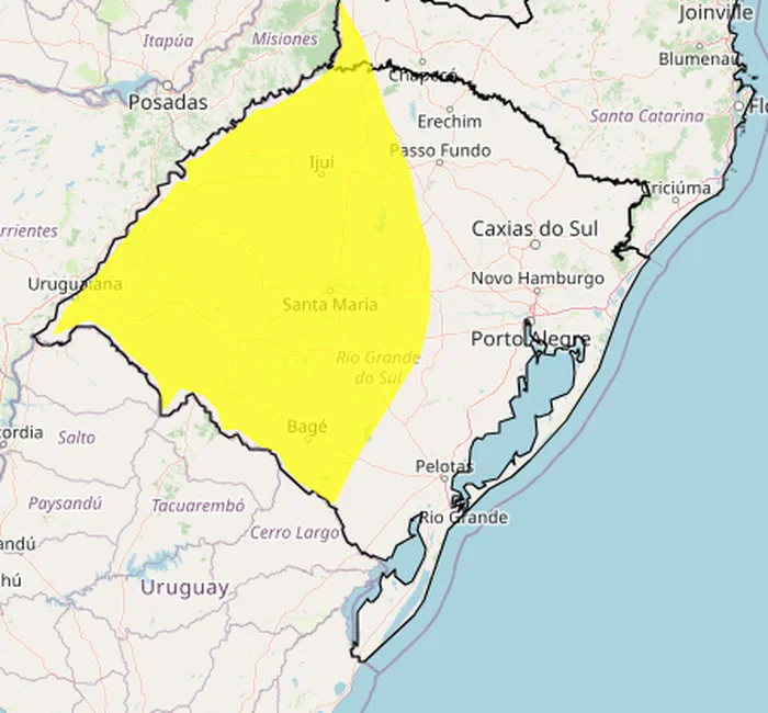 Primeiro alerta vale até as 18h desta sexta-feira  (9).
