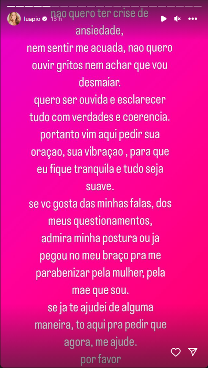 Reprodução / Instagram / @luapio