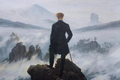 Caminhante Sobre o Mar de Névoa, de Caspar David Friedrich<!-- NICAID(15844792) -->