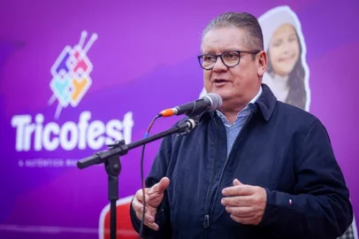 Governador Ranolfo Vieira Júnior na abertura da primeira Tricofest, em Nova Petrópolis.<!-- NICAID(15096574) -->