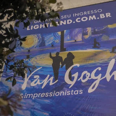 CAXIAS DO SUL, RS, BRASIL, 07/12/2023. Uma das maiores exposições de Van Gogh chega ao Shopping Villagio Caxias. (Neimar De Cesero/Agência RBS)Indexador: NEIMAR DE CESERO<!-- NICAID(15619493) -->