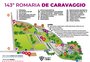 Mapa: oriente-se e saiba onde conseguir água, lanches e atendimentos durante a Romaria de Caravaggio