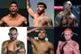 Johnny Walker, Matheus Nicolau, Brunno Ferreira, Jean Silva, Nikolas Motta e Felipe Bunes são os atletas que representarão o Brasil no primeiro UFC de 2024. - Foto: UFC/Divulgação<!-- NICAID(15645997) -->