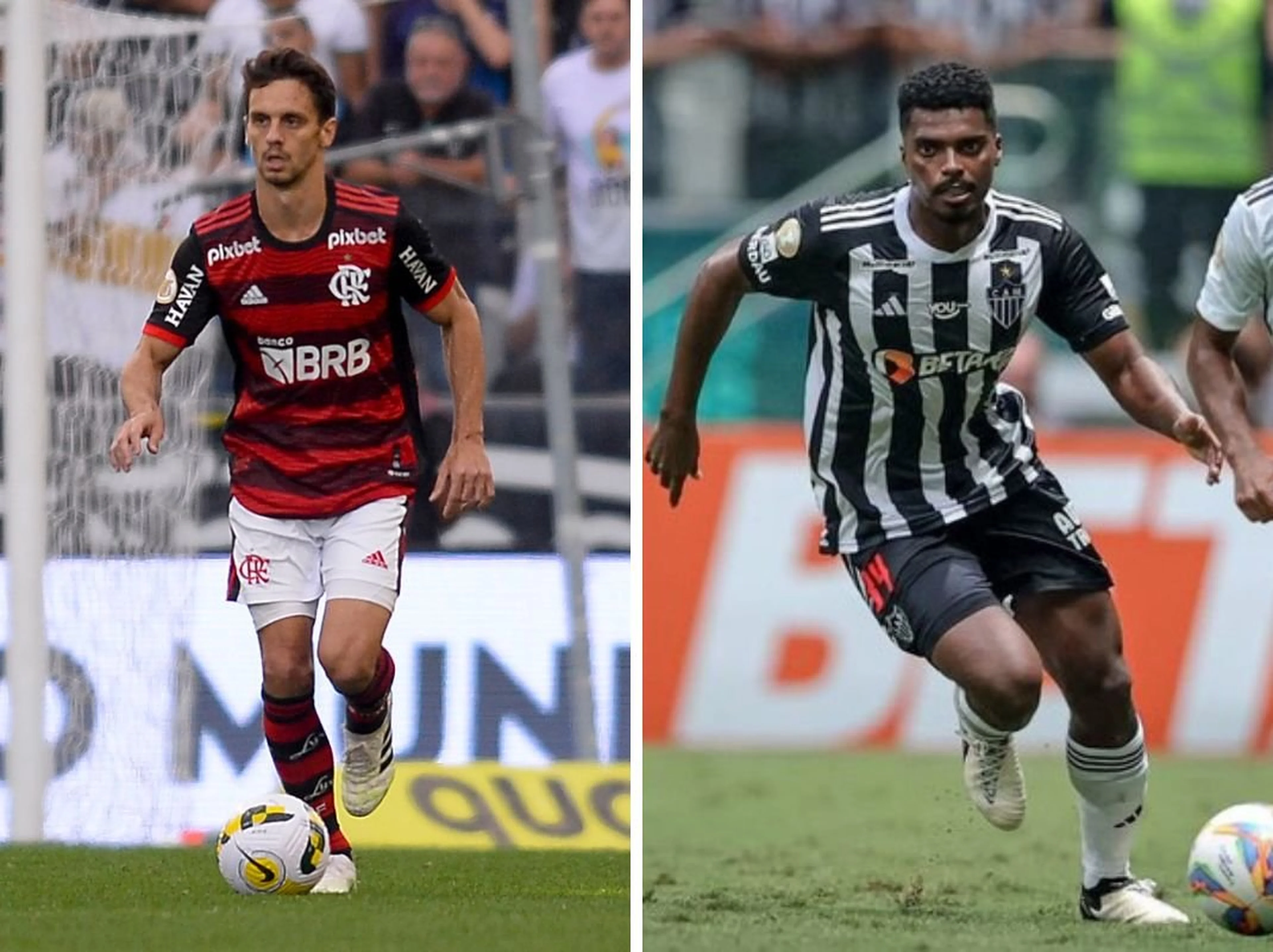 Colagem de fotos/Marcelo Cortes / Flamengo e Pedro Souza / Atlético-MG