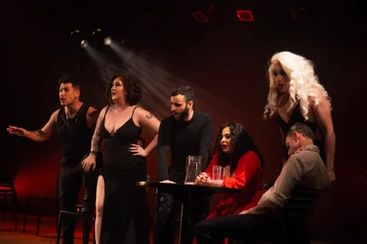 Ópera Carmen, do Projeto Ópera Estúdio, com Carol Braga como protagonista, no Theatro São Pedro, em Porto Alegre. Carol e Auildo Munhoz.<!-- NICAID(15608933) -->