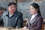 This picture taken on March 15, 2024 and released from North Korea's official Korean Central News Agency (KCNA) on March 16 shows North Korean leader Kim Jong Un (3rd R) and his daughter Ju Ae (2nd R) inspecting a training of the Korean People's Army at an undisclosed location in North Korea. (Photo by KCNA VIA KNS / AFP) / South Korea OUT / REPUBLIC OF KOREA OUT ---EDITORS NOTE--- RESTRICTED TO EDITORIAL USE - MANDATORY CREDIT "AFP PHOTO/KCNA VIA KNS" - NO MARKETING NO ADVERTISING CAMPAIGNS - DISTRIBUTED AS A SERVICE TO CLIENTS / THIS PICTURE WAS MADE AVAILABLE BY A THIRD PARTY. AFP CAN NOT INDEPENDENTLY VERIFY THE AUTHENTICITY, LOCATION, DATE AND CONTENT OF THIS IMAGE --- / <!-- NICAID(15708767) -->