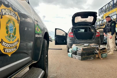 Homem é preso com quase 250kg de maconha em carro furtado<!-- NICAID(15939581) -->