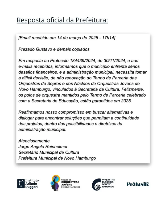 Instagram @institutoarlindoruggeri / Reprodução Instagram @institutoarlindoruggeri / Reprodução