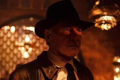 Imagem do longa Indiana Jones e a Relíquia do Destino (2023), com Harrison Ford.<!-- NICAID(15394749) -->