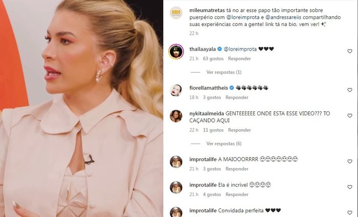 Reprodução / Instagram / @loreimprota