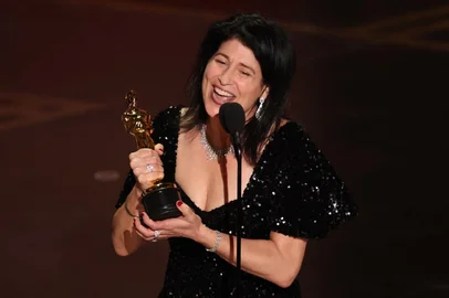 US casting director Cassandra Kulukundis holds her Oscar for Best Casting for one "One Battle After Another" onstage during the 98th Annual Academy Awards at the Dolby Theatre in Hollywood, California on March 15, 2026. (Photo by Patrick T. Fallon / AFP)<!-- NICAID(16245782) -->
