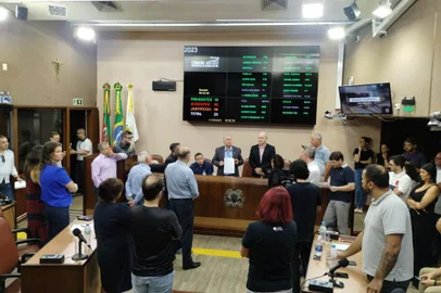 Sessão da Câmara de Vereadores de Caxias do Sul na manhã desta quarta-feira<!-- NICAID(15362885) -->