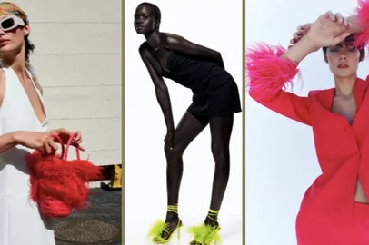 Moda com plumas - coluna As Patrícias