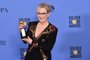 74th Annual Golden Globe Awards - Press RoomBEVERLY HILLS, CA - JANUARY 08: Meryl Streep poses in the press room during the 74th Annual Golden Globe Awards at The Beverly Hilton Hotel on January 8, 2017 in Beverly Hills, California.   Alberto E. Rodriguez/Getty Images/AFPEditoria: ACELocal: Beverly HillsIndexador: Alberto E. RodriguezSecao: PeopleFonte: GETTY IMAGES NORTH AMERICAFotógrafo: STF<!-- NICAID(12665109) -->