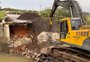 Ponte que desabou durante passagem de ciclone começa a ser reconstruída em Santo Antônio da Patrulha