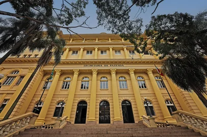 Sede da Secretaria da Fazenda do RS.Obras de restauração em 2025/2026.<!-- NICAID(16232326) -->